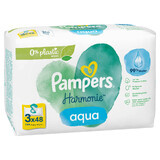 Pampers Harmonie Aqua, salviette umidificate, 3 x 48 pz.