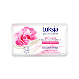 Luxja Creamy &amp; Soft, sapone cremoso, lisciante, alle proteine della rosa e del latte, 90 g