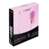 Set Vitammy Symphony &amp; Siliko, spazzolino sonico + spazzola per il viso, rosa