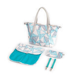 Canpol Babies, sac à langer avec attache poussette, beige et turquoise, 1 pièce