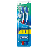 Oral-B, spazzolino, 3D White Fresh, 40 medio, 2 pezzi