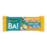 Bakalland BA! Barretta ai cereali, 5 cereali e cocco con chia, senza zuccheri aggiunti, 30 g