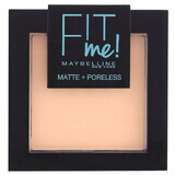 Maybelline Fit Me! Matte and Poreless, polvere opacizzante, n. 104, Soft Ivory, 9 g