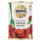 Organic red beans in canned chili sauce, 395 g, Biona