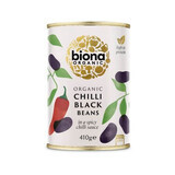 Fagioli neri biologici in salsa di peperoncino, 410 g, Biona