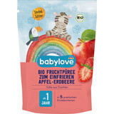 Babylove Fruit puree with apples and strawberries 1 year +, 225 g