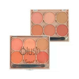 Blush Palette 6 blushes, Make-up, Pink Key Blush, Sweet Cheek, 01