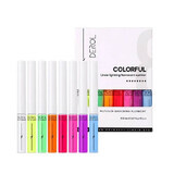 Colorful Fluorescent Eyeliner Set, Derol, Colorful Fluorescent Eyeliner, 8 Eyeliners