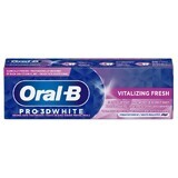 Dentifrice Pro 3D White Vitalising Fresh, 75 ml, Oral-B