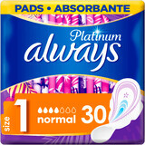 Always Platinum normaal (maat 1) Maandverband met vleugels 30 stuks