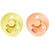 BIBS Colour succhietti in gomma naturale BIBS Colour - , misura 1, Sunshine/ Peach Sunset 2 pz.