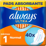 Always Ultra Normal Sanitary Napkins with wings 40 pieces