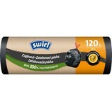 Swirl shrink-wrap waste bags black 8 x 120 l