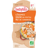 Babybio Gemüsemenü mit Pute und Reis 2 x 200 g