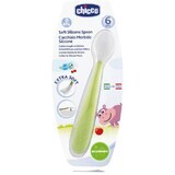 Soft silicone spoon Chicco 6m+ green