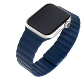 Bracelet fixe en silicone avec fermeture magnétique pour Apple Watch 38/40/40/41mm bleu