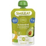 Smileat Sacchetto biologico di mele, banane, avocado e mirtilli 6M+ 100 g