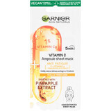 Garnier Skin Naturals Resistance Vials in textile mask with vitamin C and pineapple extract 15 g