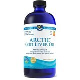 Olio di fegato di merluzzo artico arancione. 1060mg Olio di fegato di merluzzo selvatico 473 ml, Nordic Naturals