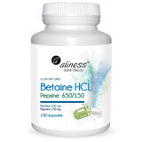 Betaina HCL, Pepsina 650/150 mg x 100 capsule Aliness