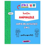 Libro di attività 2in1 Animali da imparare, +3 anni, Amona