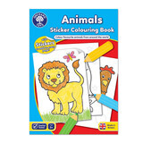 Libro da colorare con adesivi di animali e attività in inglese, +3 anni, Orchard