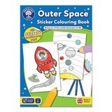 Libro da colorare con attività in inglese e adesivi spaziali Outer Space, +3 anni, Orchard