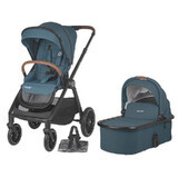 Passeggino 2 in 1 Aspen, fino a 22 kg, blu oceano, Coccolle