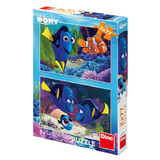 Puzzle 2 in 1 Finding Dory, 5 Jahre+, 2x77 Teile, Dino Toys