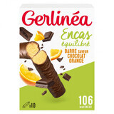 Barritas de proteínas sabor chocolate y naranja, 10 unidades x 31 g, Gerlinea