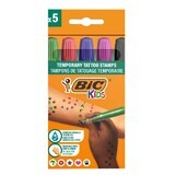 Tatuaggi temporanei per bambini, 5 timbri, BIC