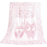 Children's blanket NELA 1023/010 100x140cm pink owl 1×1 pc, baby blanket