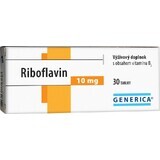 GENERICA Riboflavina 10 mg 1×30 tbl, integratore alimentare