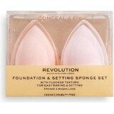 Revolution Conceal & Fix Setting Set 1×1 spugna per il trucco