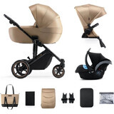 Passeggino combinato KINDERKRAFT SELECT SELECT 3in1 Prime 2 Sandrose Beige, Premium 1×1 pz, passeggino