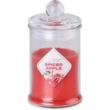 Emocio Glass bottle 60×112 mm with glass lid Scented candle Spiced Apple 1×1 pc, scented candle