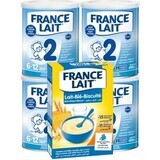 France Lait 2 4x400g + FL terci de grâu. Set 250g 1×1, set lapte praf pentru sugari