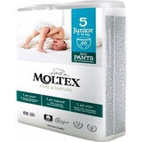 Moltex Pure & Nature Junior Mutandine per pannolini elasticizzate Junior 9 -14 kg 1×20 pezzi, mutandine per pannolini