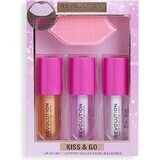 Revolution, Kiss & Go Glaze Lip Care Gift Set 1×1 set, set regalo