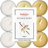 BOLSIUS Tea lights sensilight VANILLA 1×9 pcs, tricolor