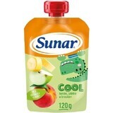 Sunar COOL Fruit Pesca, Banana, Mela 1×120 g, Pesca, Banana, Mela, 12m+