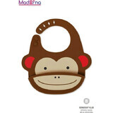 Zoo Silicone Bib Monkey 6m+ 1×1 pcs, bib