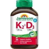 JAMIESON VITAMINE K2 120 µg + D3 1000 UI 1×30 cps, integratore alimentare