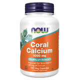 Now Foods Coral Calcium 1000 mg, calcio, 100 capsule vegetali