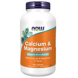 Now Foods Calcium & Magnesium, calcio 500 mg e magnesio 250 mg, 250 compresse vegetali