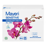 Mayeri Sensitive, pastiglie per lavastoviglie, 40 pezzi