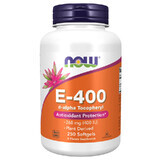 Now Foods E-400, vitamina E, 250 capsule in gel