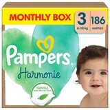 Pampers Harmonie, pannolini, taglia 3, 6-10 kg, 186 pz.