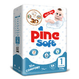 Pine Soft 3D, diapers, size 1, Newborn, 2-5 kg, 54 pcs