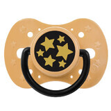 AKUKU, dummy, silicone, symmetric, gold stars, A0591, from 12 months, 1 piece